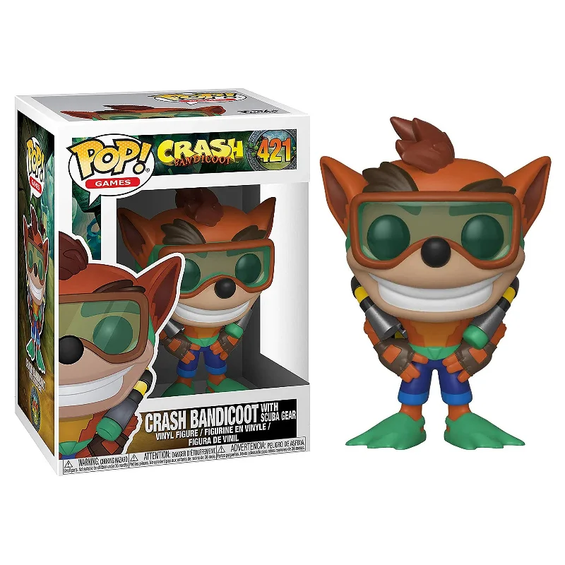 Funko Pop Crash Bandicoot With Scuba Gear Crash Bandicoot #421 - Produto Original