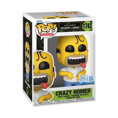 Funko Pop Crazy Homer Exclusivo The Simpsons Treehouse Of Horror #1743 - Produto Original