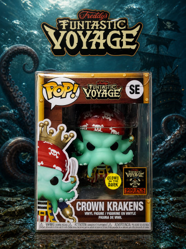 Funko Pop Crown Krakens Gitd 900 Unidades Freddy's Funtastic Voyage #52 - Produto Original