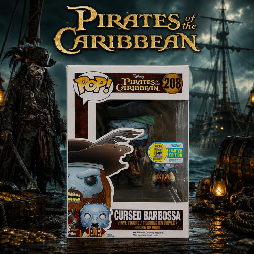 Funko Pop Cursed Barbossa Sdcc 2016 (vaulted)-Pirates Of The Caribbean-208