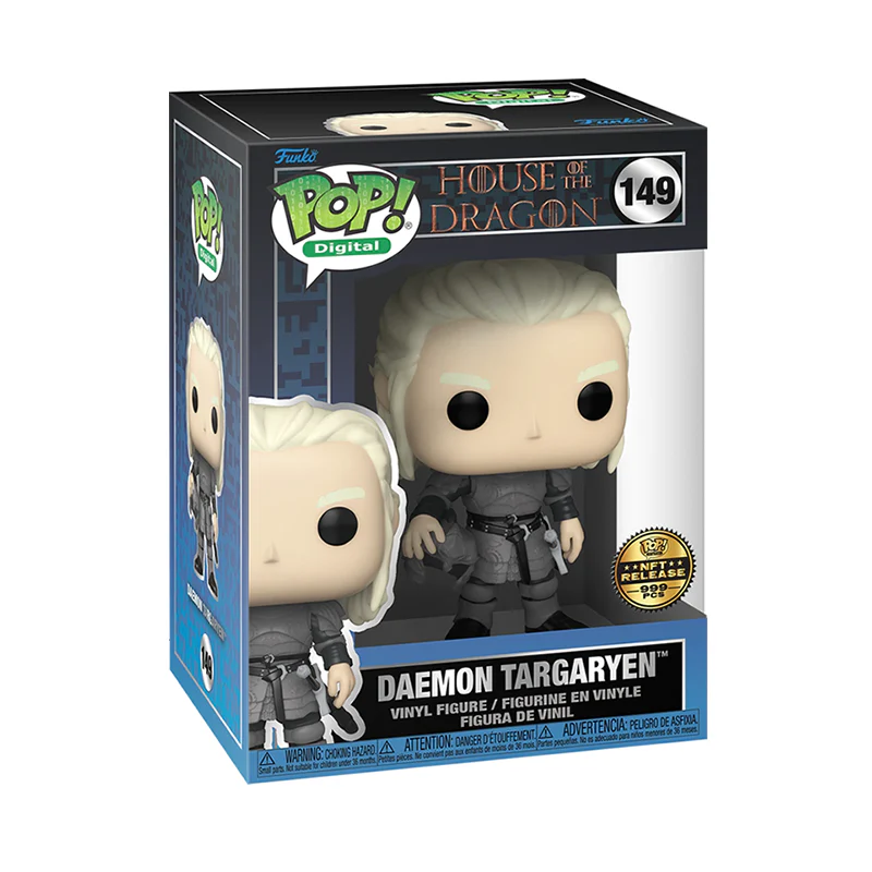 Funko Pop Daemon Targaryen NFT Release (999 PCs - ACOMPANHA STACK MAGNÉTICO) Digital House Of The Dragon #149 - Produto Original