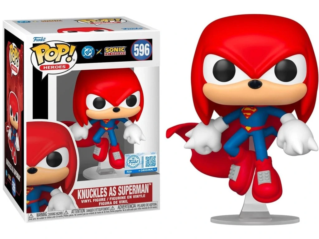 Funko Pop Knuckles As Superman 596 - Dc X Sonic-Knuckles-2025