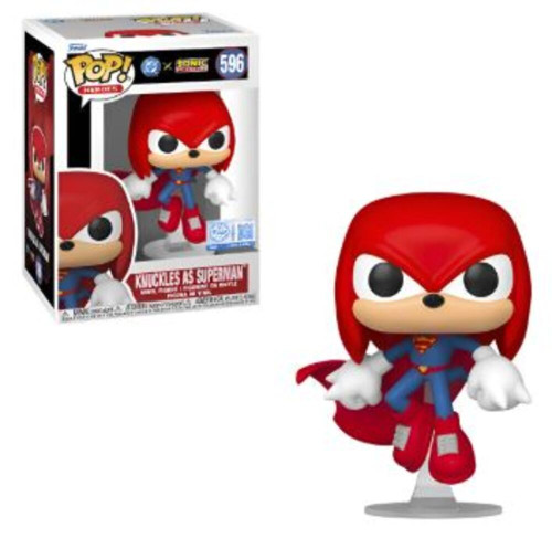 Funko Pop Dc x Sonic 596 - Knuckles as Superman DC Comics X Sonic The Hedgehog #596 - Produto Original