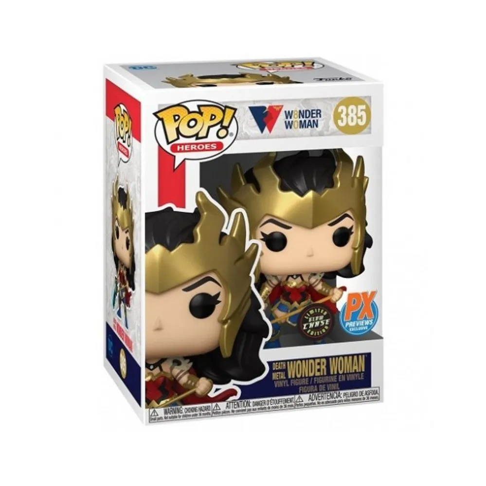 Funko Pop Death Metal Wonder Woman Glow in the dark Chase 385 [Special & Limited Edition] Wonder Woman #385 - Produto Original