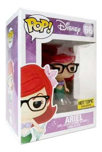Funko Pop Disney Ariel Nerd Glasses Pequena Sereia Óculos 66-Funko Pop Ariel-66