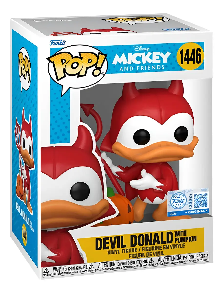 Funko Pop Disney Exclusivo Devil Donald With Pumpkin 1446 DISNEY MICHEY #1446 - Produto Original