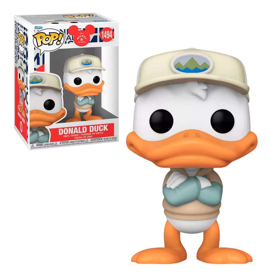 Funko Pop Disney Mickey & Friends Pato Donald 1494 Boneco-Mickey Mouse & Friends-1494