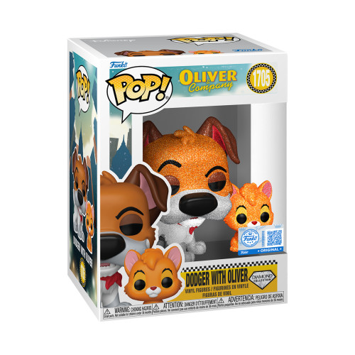 Funko Pop Dodger with Oliver Diamond Exclusivo Oliver & Company #1705 - Produto Original