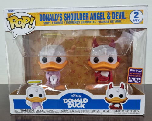 Funko Pop Donald's Shoulder Angel & Devil - 2 Pack Exclusivo 2022 Wondrous Convention - Disney - #2