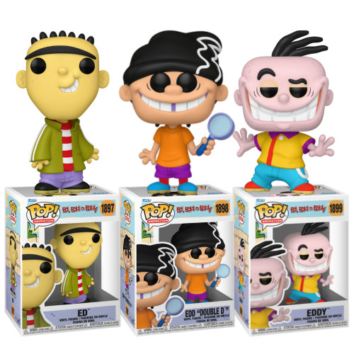 Funko Pop Du, Dudu & Edu - Ed #1897, Edd #1898 & Eddy-Cartoon Network Ed, Edd & Eddy-1899