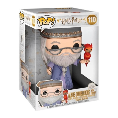 Funko Pop Dumbledore With Fawkes 10 Polegadas Harry Poter #110 - Produto Original