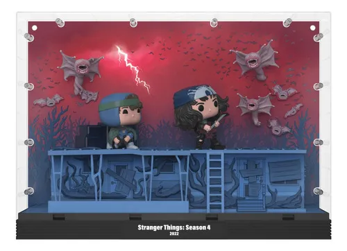 Funko Pop Dustin Eddie Demobats - Moment Deluxe Stranger Things #05 - Produto Original