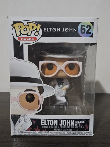 Funko Pop Elton John 62 Greatest Hits POP Rocks #62 - Produto Original
