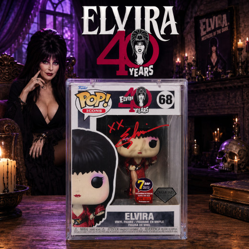 Funko Pop Elvira Diamond 7bap 295 Unidades Autografado Certificado-Elvira 40th Anniversary-68