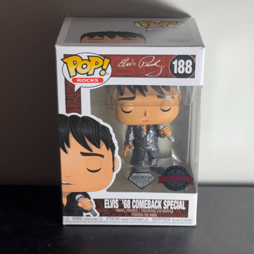 Funko Pop Elvis '68 Comeback (diamond Glitter) Funko #188 - Produto Original