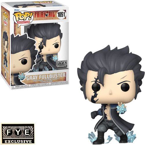 Funko Pop Fairy Tail Gray Fullbuster 1051 Exclusive Colecionável Anime Boneco Fairy Tail #1051 - Produto Original