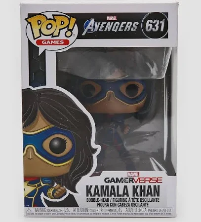 Funko Pop Filmes-  Marvel: Ms.marvel - Kamala Khan # 631 Gamer Verse - Marvel Avengers - #631