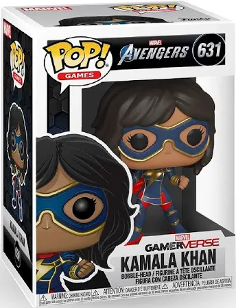 Funko Pop Filmes-  Marvel: Ms.marvel - Kamala Khan # 631 Gamer Verse-Marvel Avengers-631