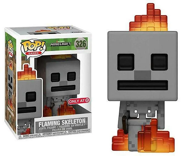 Funko Pop Flaming Skeleton Target Exclusive-MineCraft-326