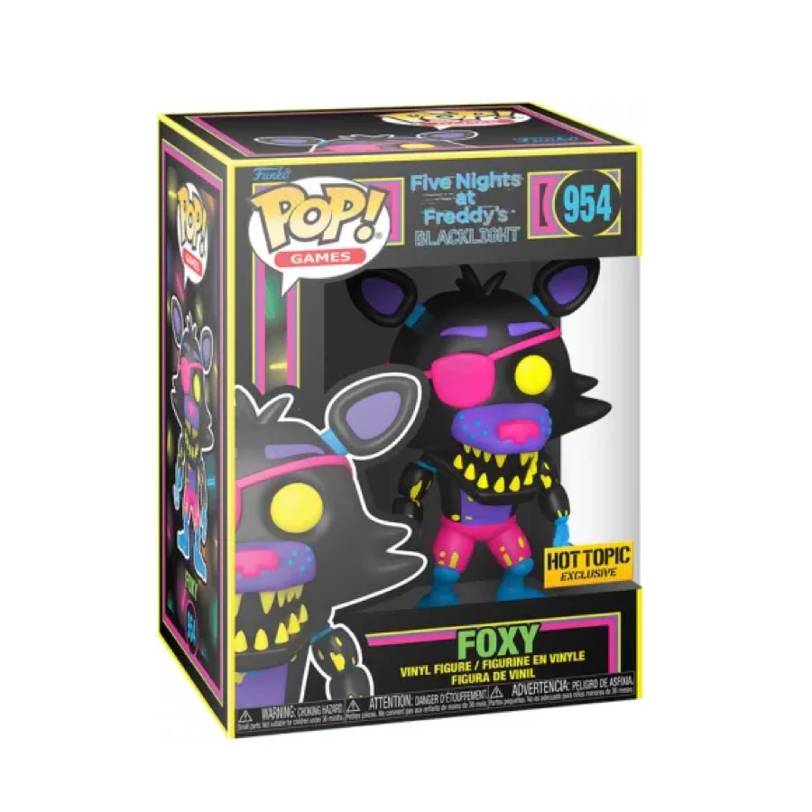 Funko Pop Foxy Hot Topic Exclusivo - Five Nights At Freddy's Blacklight - #954