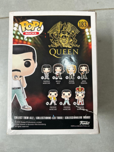 Funko Pop Freddie Mercury - Queen - Caixa Amassada - Rocks - #183