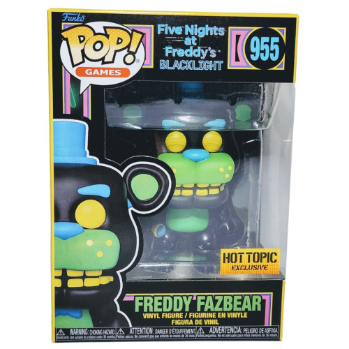 Funko Pop Freddy Fazbear Hot Topic Exclusivo - Five Nights At Freddy's Blacklight - #955