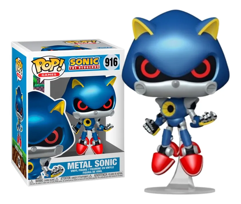 Funko Pop Games Sonic The Hedgehog Metal Sonic 916 Sonic The Hedgehog #916 - Produto Original