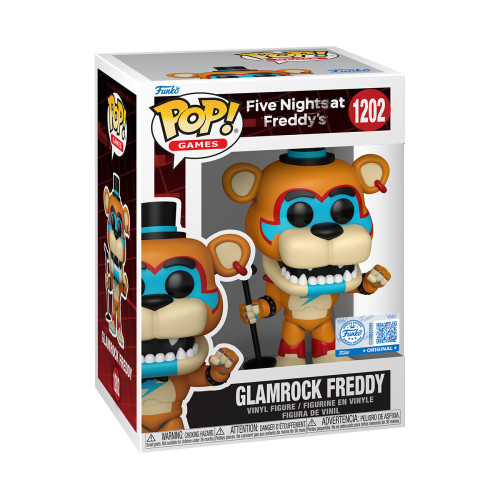 Funko Pop Glamrock Freddy Exclusivo Five Nights At Freddy's #1202 - Produto Original