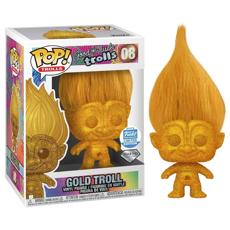 Funko Pop Gold Troll Diamond Limited Edition-Good Luck Trolls-08