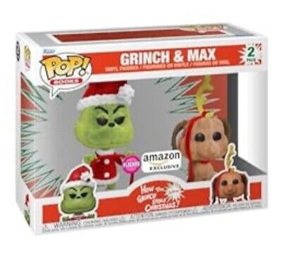 Funko Pop Grinch & Max Flocked 2pack Amazon Exclusivo-How The Grinch Stole Christmas!-1