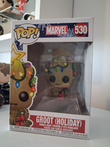 Funko Pop Groot (holiday) #530 - Caixa Com Detalhes-Marvel (Holiday)-530