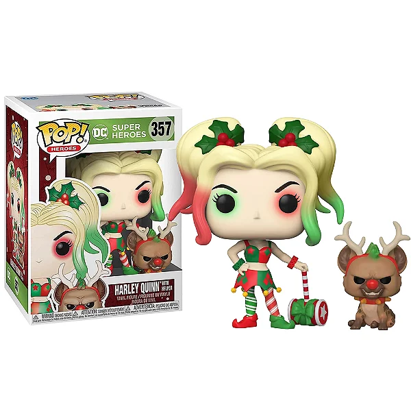 Funko Pop Harley Quinn with Helper DC Super Heroes #357 - Produto Original