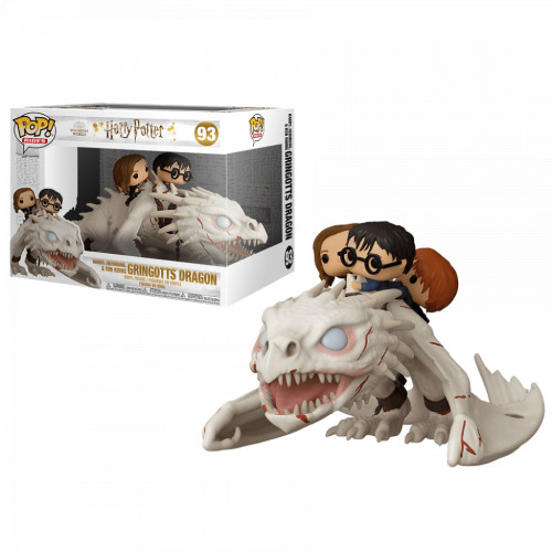 Funko Pop Harry, Hermione & Ron Riding Gringotts Ukrainian Ironbelly Dragon Harry Potter #93 - Produto Original