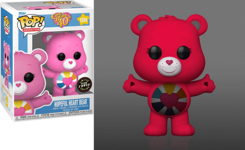 Funko Pop Hopeful Heart Bear Pink (Chase) (Glow) Care Bears #1204 - Produto Original