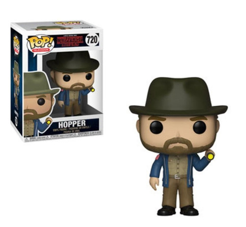 Funko Pop Hopper #720 - Vaulted - Caixa com detalhes e adesivo de importador na parte inferior-Netflix - Stranger Things-720