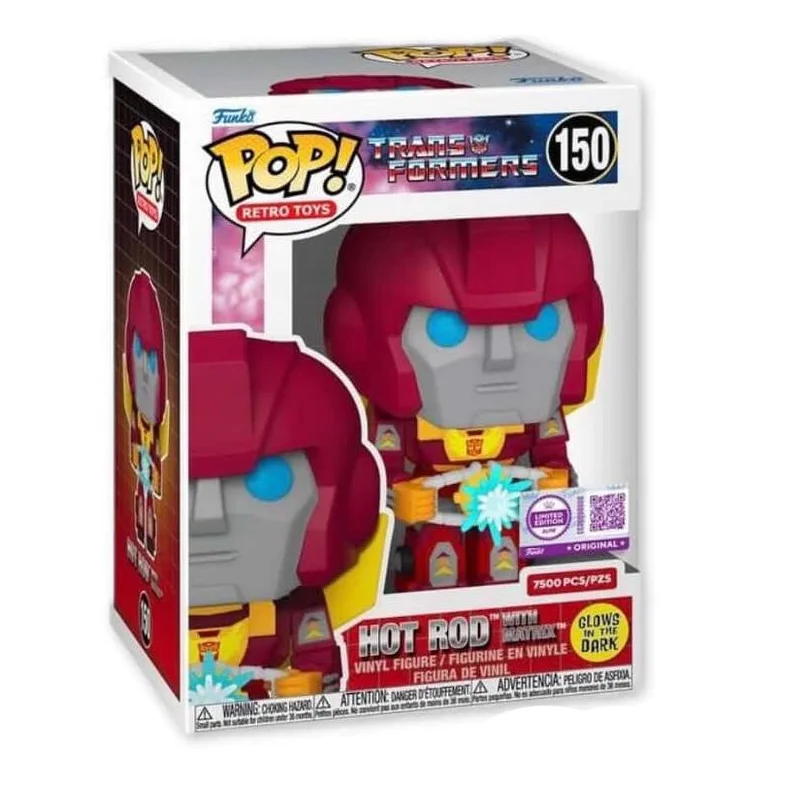 Funko Pop Hot Rod with Matrix Glows in the Dark Limited Edition (7500 PCs) Transfomers #150 - Produto Original