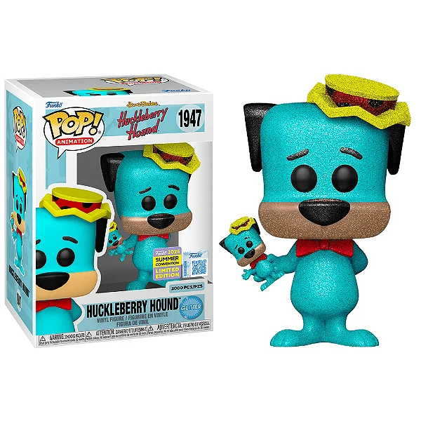 Funko Pop Huckleberry Hound Glitter SDCC Limitado 2000pcs Hanna Barbera #1947 - Produto Original