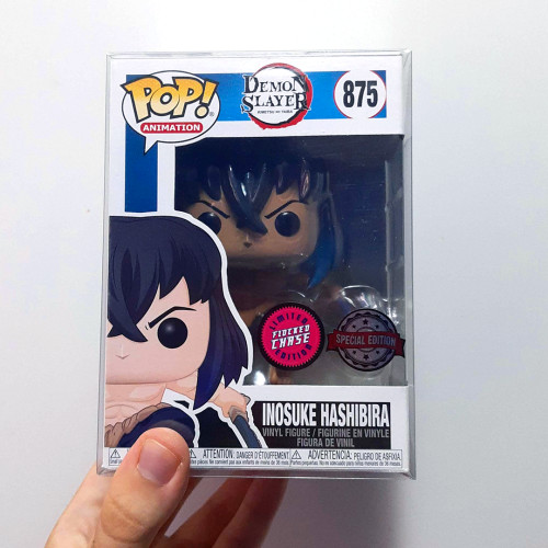 Funko Pop Inosuke - Flocked Chase Com O Selo Clássico Special Edition (vaulted) Demon Slayer: Kimetsu No Yaiba #875 - Produto Original