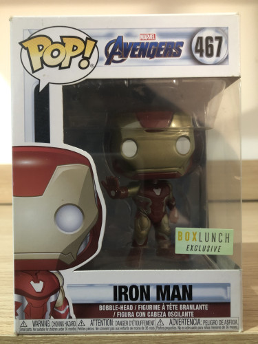 Funko Pop Iron Man Homem de Ferro Disney BoxLuch Marvel Avengers Endgame #467 - Produto Original
