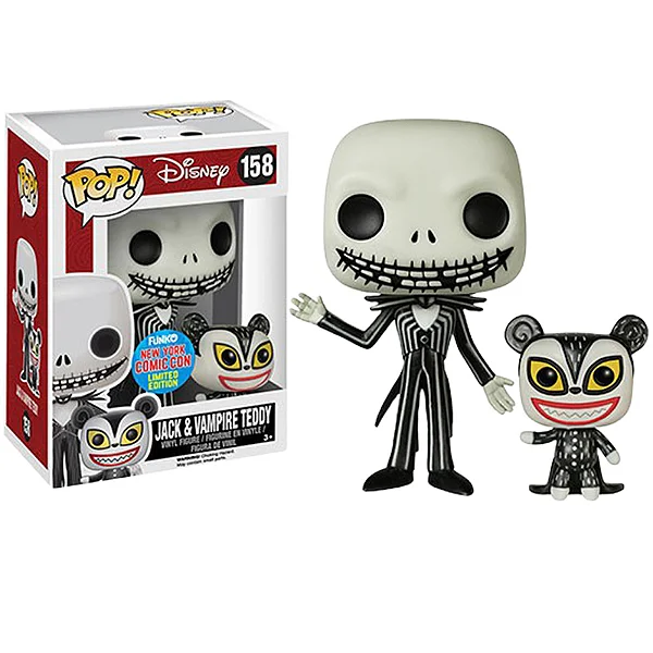 Funko Pop Jack & Vampire Teddy NYCC Exclusivo The Nightmare Before Christmas #158 - Produto Original