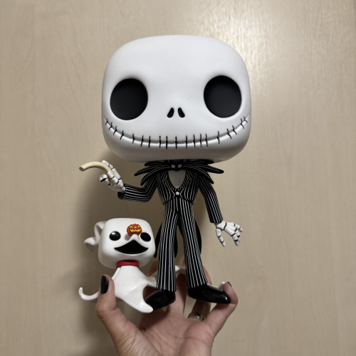 Funko Pop Jack Skellington With Zero (o Estranho Mundo De Jack) - 10 Polegadas Nightmare Before Christmas #809 - Produto Original