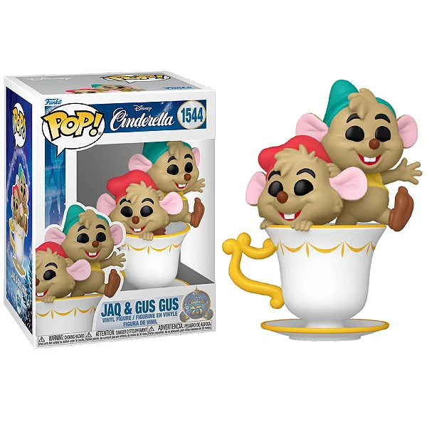 Funko Pop Jaq & Gus Gus In Teacup-Disney Cinderella 75th Anniversary-1544