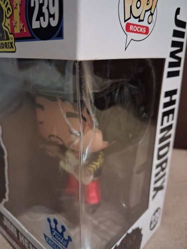 Funko Pop Jimi Hendrix - Exclusive Funko Shop - Com Detalhe Na Caixa - Vaulted - Authentic Hendrix - #239