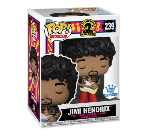Funko Pop Jimi Hendrix - Exclusive Funko Shop - Com Detalhe Na Caixa - Vaulted-Authentic Hendrix-239