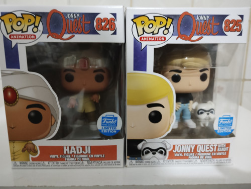 Funko Pop Jonny Quest with Bandit #825 e Hadji #826 (Funko.com exclusivo)-Hanna Barbera-1