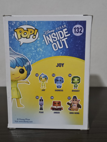 Funko Pop Joy 132 Glitter Inside Out - Divertidamente - #132