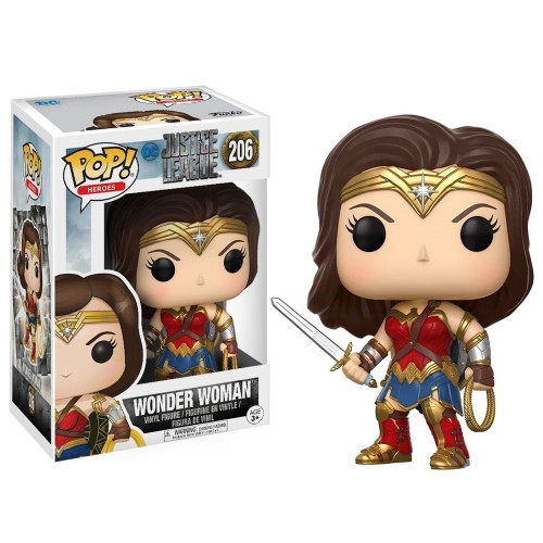 Funko Pop Mulher Maravilha #206 (sem Caixa) Justice League Wonder Woman - Wonder Woman - #206 FUNKO POP #206 - Produto Original