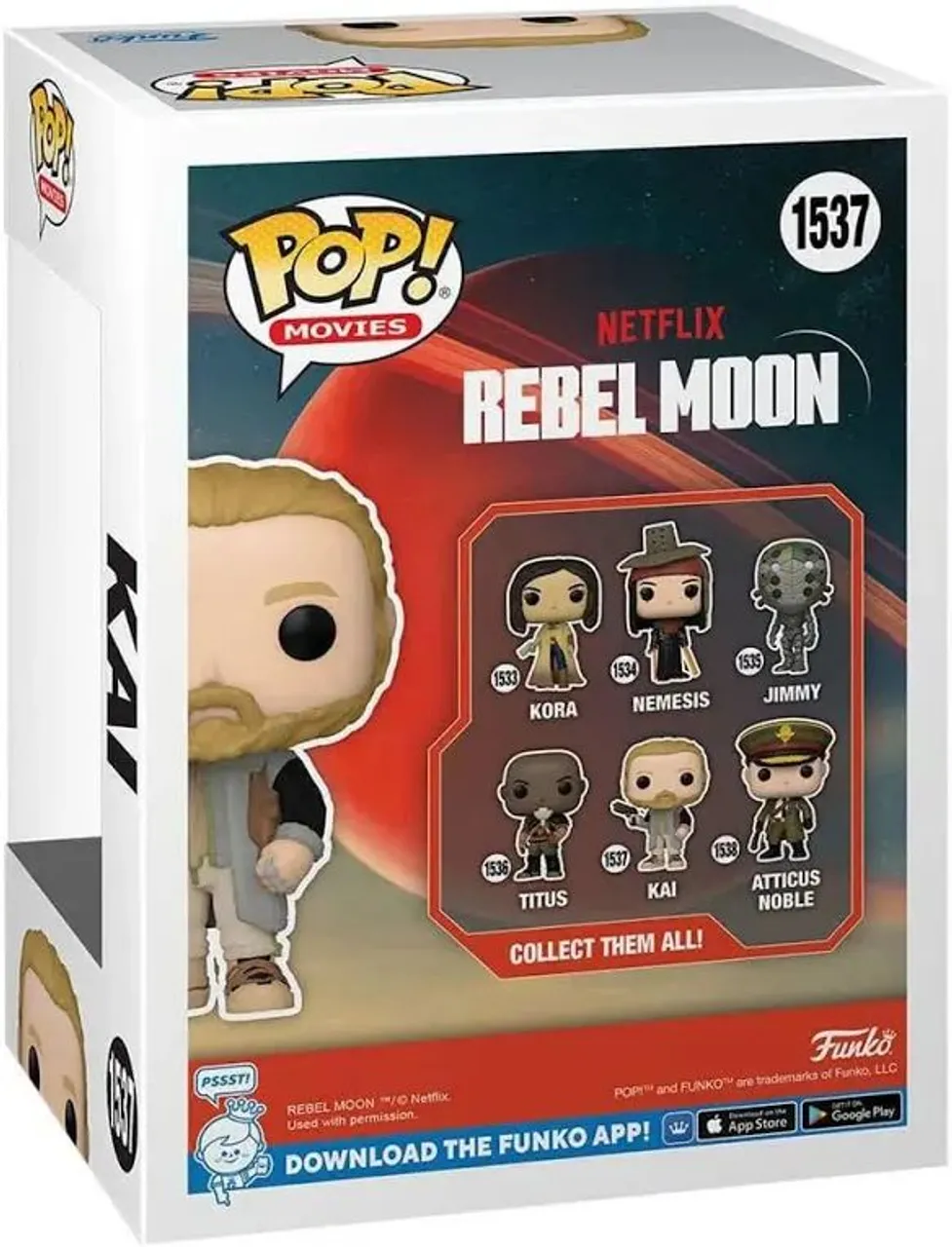 Funko Pop Kai (netflix Rebel Moon) # 1537 - Rebel Moon - #1537