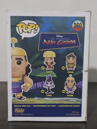 Funko Pop Kronk 360 Caixa com Detalhes The Emperor's New Groove - A Nova Onda Do Imperador - #359