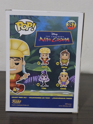 Funko Pop Kuzco 357 Caixa com Detalhes The Emperor's New Groove - A Nova Onda Do Imperador - #357